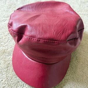 Red Leather Cap